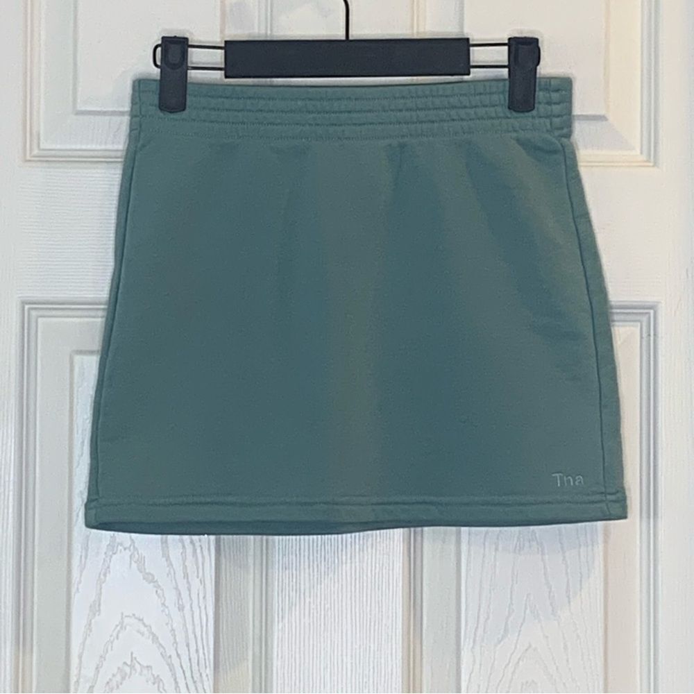 Aritzia TNA Airy AF Fleece Teal Skirt Size XS